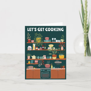 LÅT OSS HÄMTA Anpassningsbarna COOKING Cute Kitche Kort