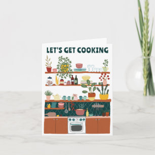 LÅT OSS HÄMTA Anpassningsbarna COOKING Cute Kitche Kort