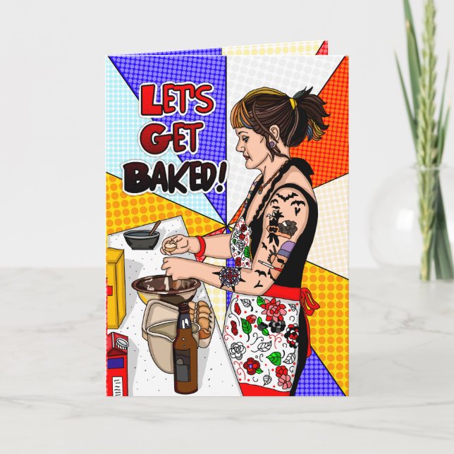 Låt oss Hämta baksida | Popup Art Stil födelsedag Helgkort (Framsida)