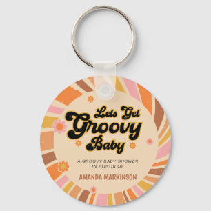 Låt oss Hämta barn för Groovy Retro Nyckelring