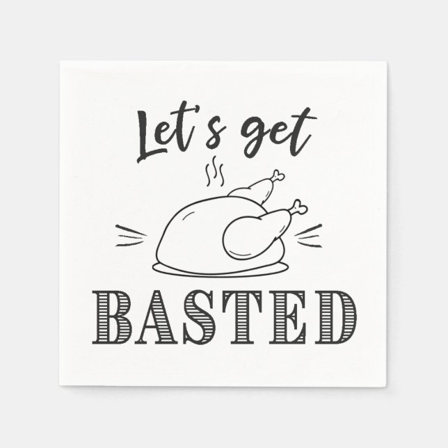 Låt oss hämta Bast Thanksgiving Napkins Pappersservett (Framsidan)