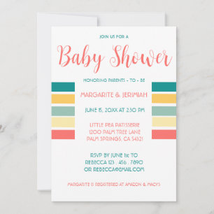 Låt oss Hämta Beachy Baby Shower-inbjudan Inbjudningar