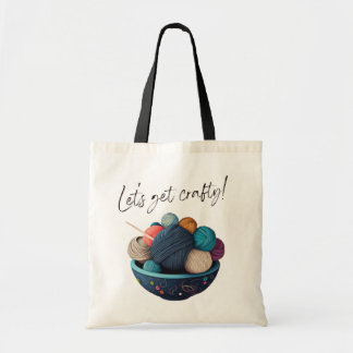 Låt oss Hämta Crafty! Yarnball Art | Bärverkssymbo Tygkasse