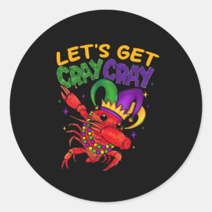 Låt oss Hämta Cray Kräftor Costume Boys Manar Mard Runt Klistermärke