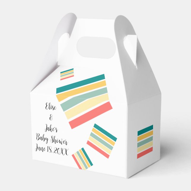 Låt oss Hämta favoritruta för Beachy Baby Shower Presentaskar (Framsidan Sidan)