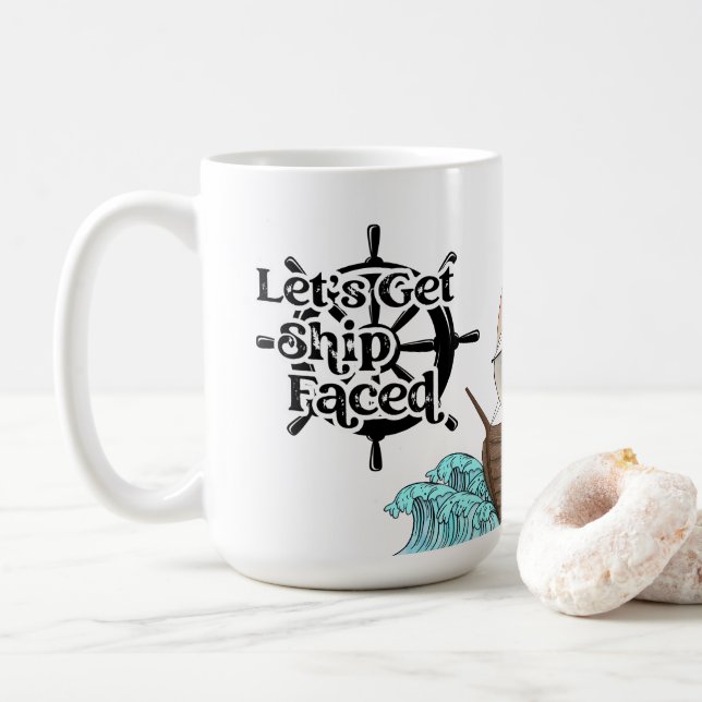 Låt oss Hämta Frakt-vänd Kaffemugg (Med munk)