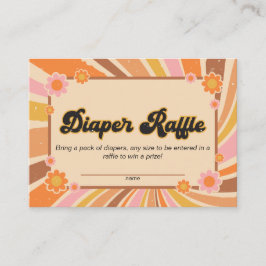 Låt oss Hämta groovy Retro Baby Shower-förkläde Tilläggskort