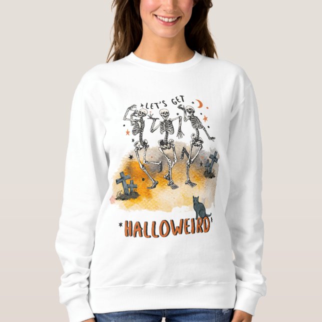 Låt oss Hämta Halloweird! Skeletons dansande under T Shirt (Framsida)