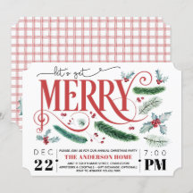 Låt oss Hämta inbjudan till God Helgdag-julfest