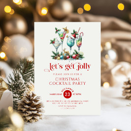 Låt oss Hämta Jul Cocktail Party Inbjudan
