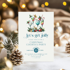 Låt oss Hämta Jul Cocktail Party Inbjudan