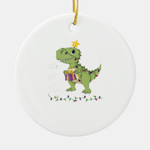 Låt oss Hämta julklapp, klassisk Julgransprydnad Keramik