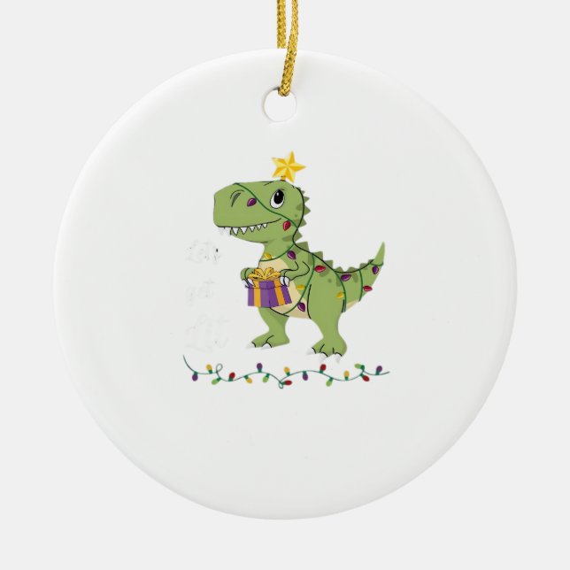 Låt oss Hämta julklapp, klassisk Julgransprydnad Keramik (Framsidan)