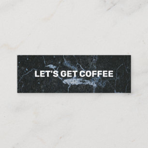 Låt oss Hämta kaffemärkta Affärskort Mini Visitkort