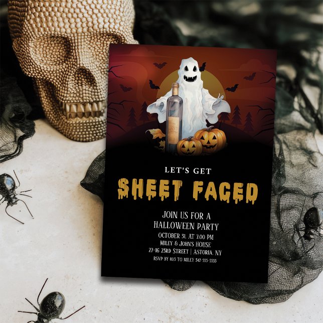 Låt oss Hämta Lakan mot Halloween fest Inbjudningar (Skapare uppladdad)