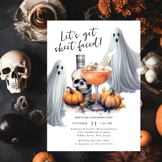Låt oss Hämta Lakan mot Halloween fest Inbjudningar (Skapare uppladdad)