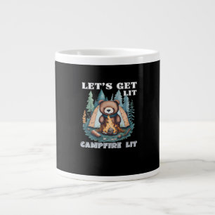 Låt oss Hämta Lit. Campfire Lit Classic Jumbo Mugg