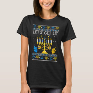 Låt oss Hämta Lit Chanukah Hanukkah Funny jul Ug T Shirt