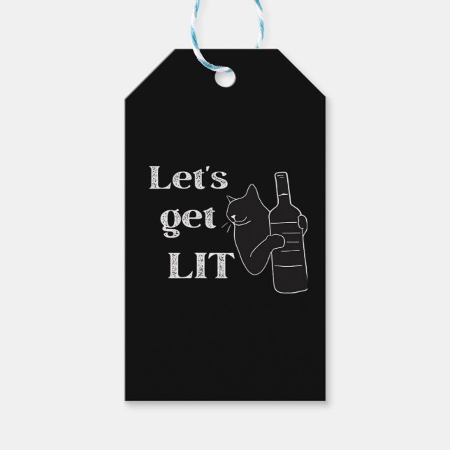 Låt oss Hämta Lit. Dra Cat Classic Presentetikett (Framsidan)
