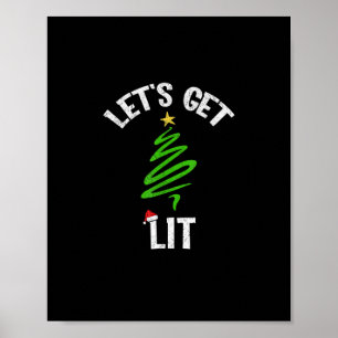 Låt oss Hämta Lit Drinking-kul jul Poster