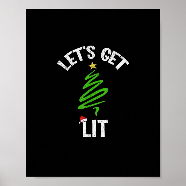 Låt oss Hämta Lit Drinking-kul jul Poster (Framsidan)