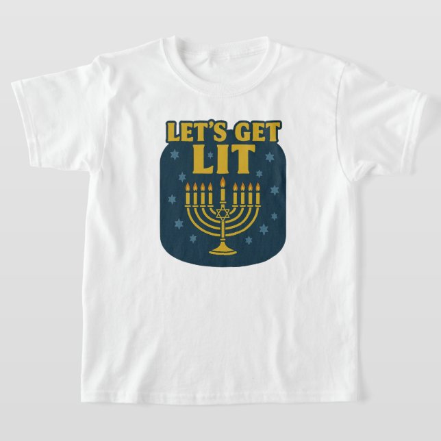 Låt oss hämta Lit Hanukkah Kids' T Shirt (Laydown)