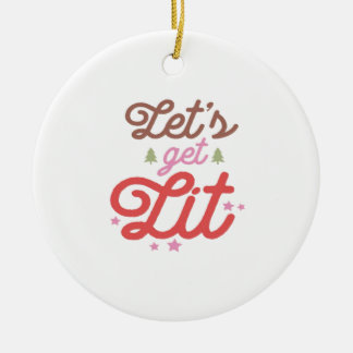 Låt oss Hämta lit, jul Julgransprydnad Keramik