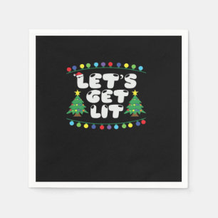 Låt oss Hämta Lit Julgran Jingle Klockor Pappersservett