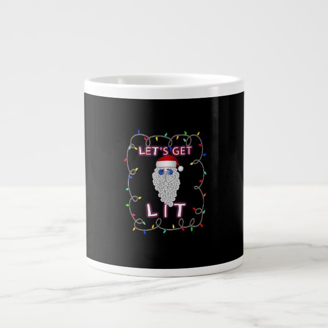 Låt oss Hämta Lit Lit Funny juldrickande Jumbo Mugg (Framsidan)
