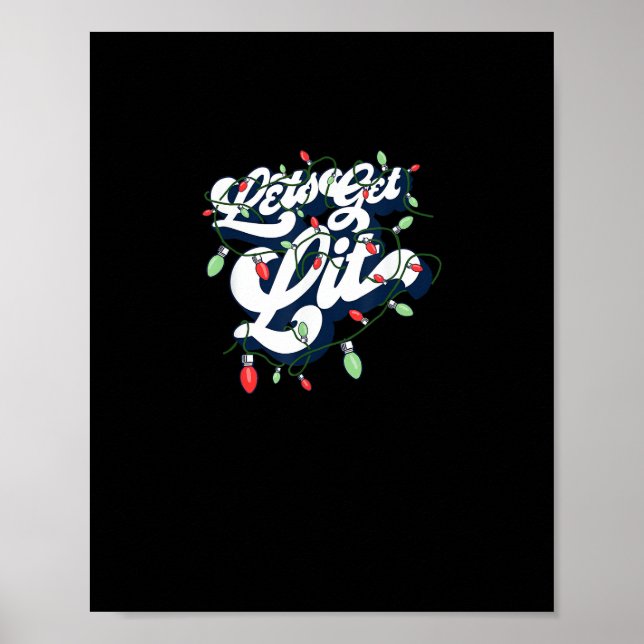 Låt oss Hämta Lit! Ljust julklapp Poster (Framsidan)