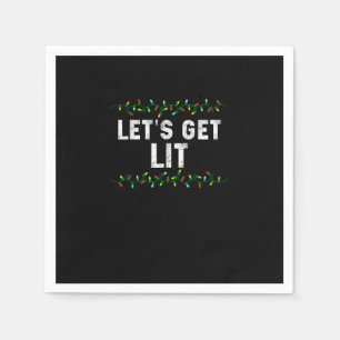 Låt oss Hämta Lit Pajamas Funny Cute Ljus jul Pappersservett