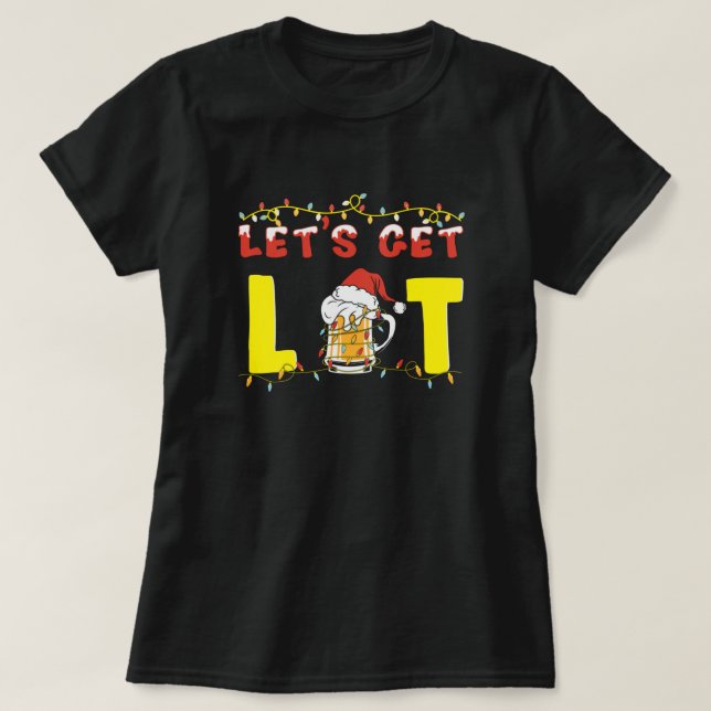 Låt oss Hämta Lit Shirt-Vuxen Den fantastiska jule T Shirt (Design framsida)