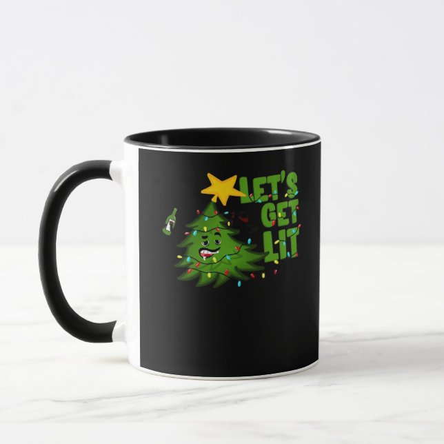 Låt oss Hämta Lit Tipsy Julgran Funny Essential Mugg (Vänster)