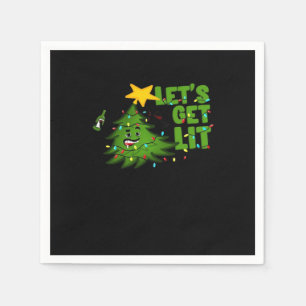 Låt oss Hämta Lit Tipsy Julgran Funny Essential Pappersservett