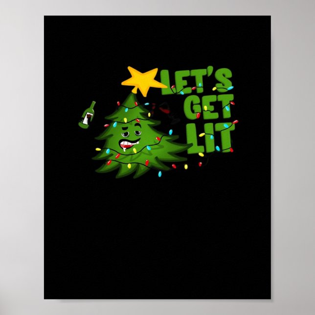 Låt oss Hämta Lit Tipsy Julgran Funny Essential Poster (Framsidan)