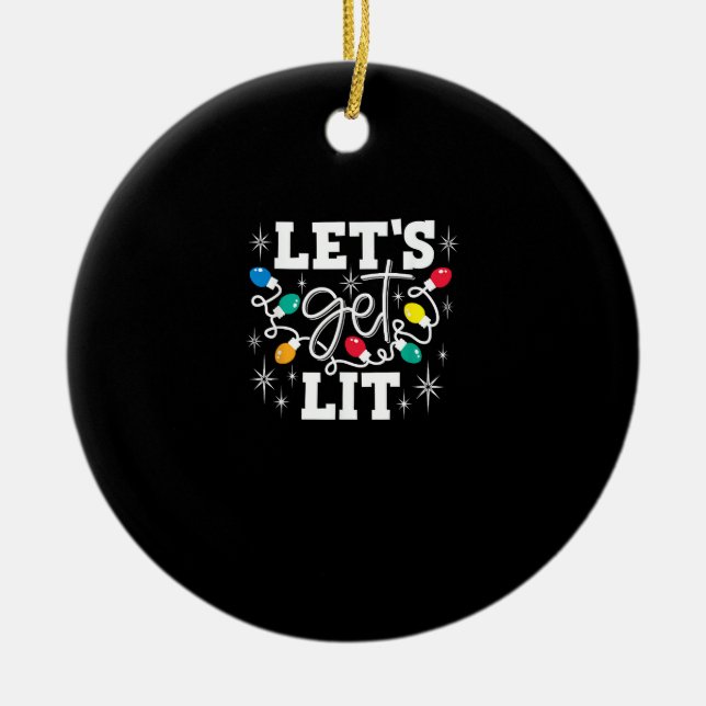Låt oss Hämta Ljus från Lit-julklapp Julgransprydnad Keramik (Framsidan)