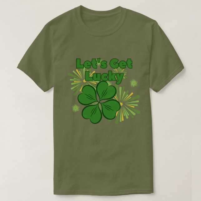 Låt oss Hämta Lucky T Shirt (Design framsida)