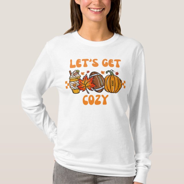 Låt oss Hämta Mysigt 20XX Långärmad T-Shirt (Framsida)