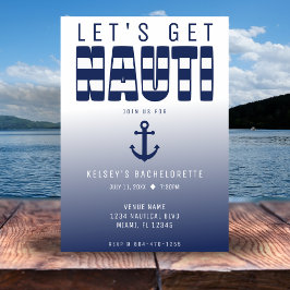 Låt oss Hämta Nauti Bachelorette Party Inbjudningar