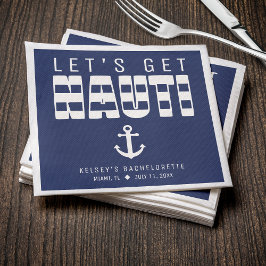 Låt oss Hämta Nauti Blue Bachelorette Party Pappersservett