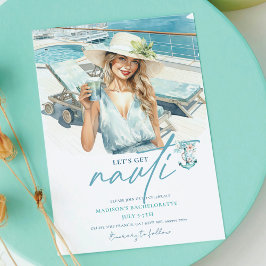 Låt oss hämta Nauti Cruise Bachelorette Inbjudningar