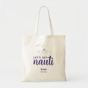 Låt oss Hämta Nauti Nautical Bachelorette Party Gi Tygkasse