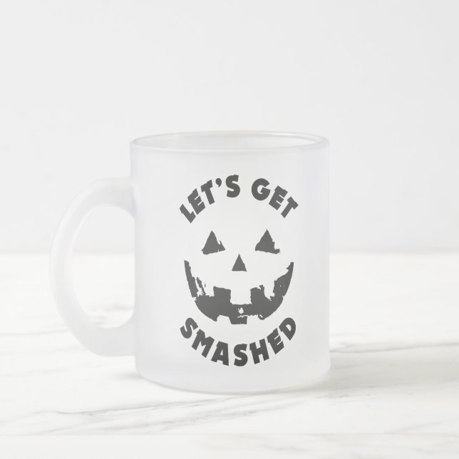 Låt oss Hämta nedsänkt - Halloween-citat Frostad Glasmugg (Vänster)