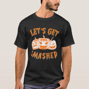 Låt oss Hämta nedsänkt knapp dra Party Halloween T Shirt
