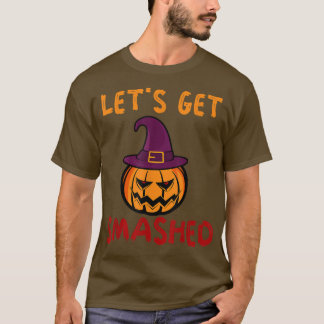 Låt oss Hämta nedsänkt Pumpkin Lantern Witch Hat H T Shirt