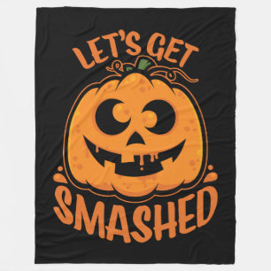 Låt oss Hämta nedsänkt tipsy Halloween Jack-O’-Lan Fleecefilt