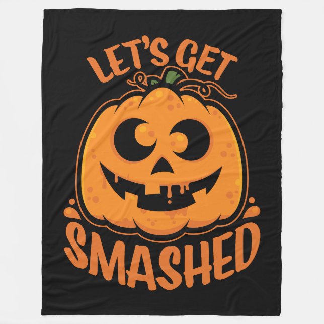 Låt oss Hämta nedsänkt tipsy Halloween Jack-O’-Lan Fleecefilt (Framsidan)