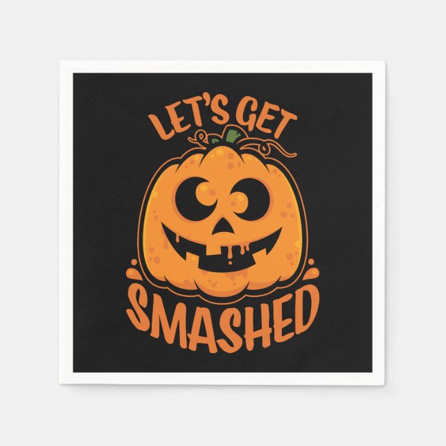 Låt oss Hämta nedsänkt tipsy Halloween Jack-O’-Lan Pappersservett (Framsidan)