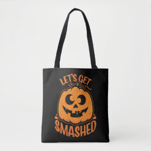 Låt oss Hämta nedsänkt tipsy Halloween Jack-O’-Lan Tygkasse
