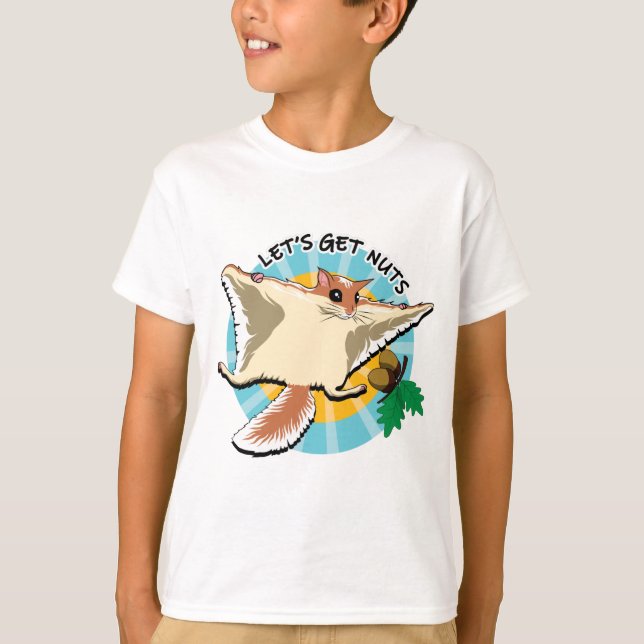 Låt oss Hämta Nöt - flygande ekorre T Shirt (Framsida)